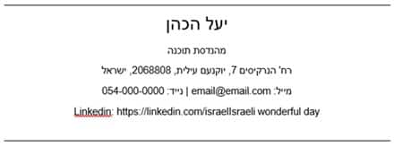 קורות חיים מתכנת