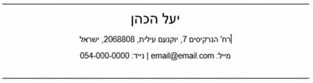 קורות חיים מתכנת